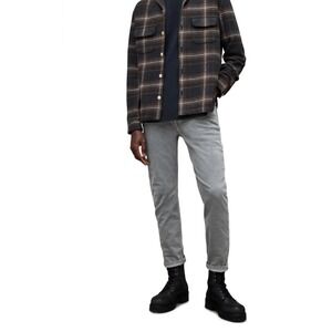 All Saints Dean Moon Gray Corduroy Jeans SW30 Cropped Slim